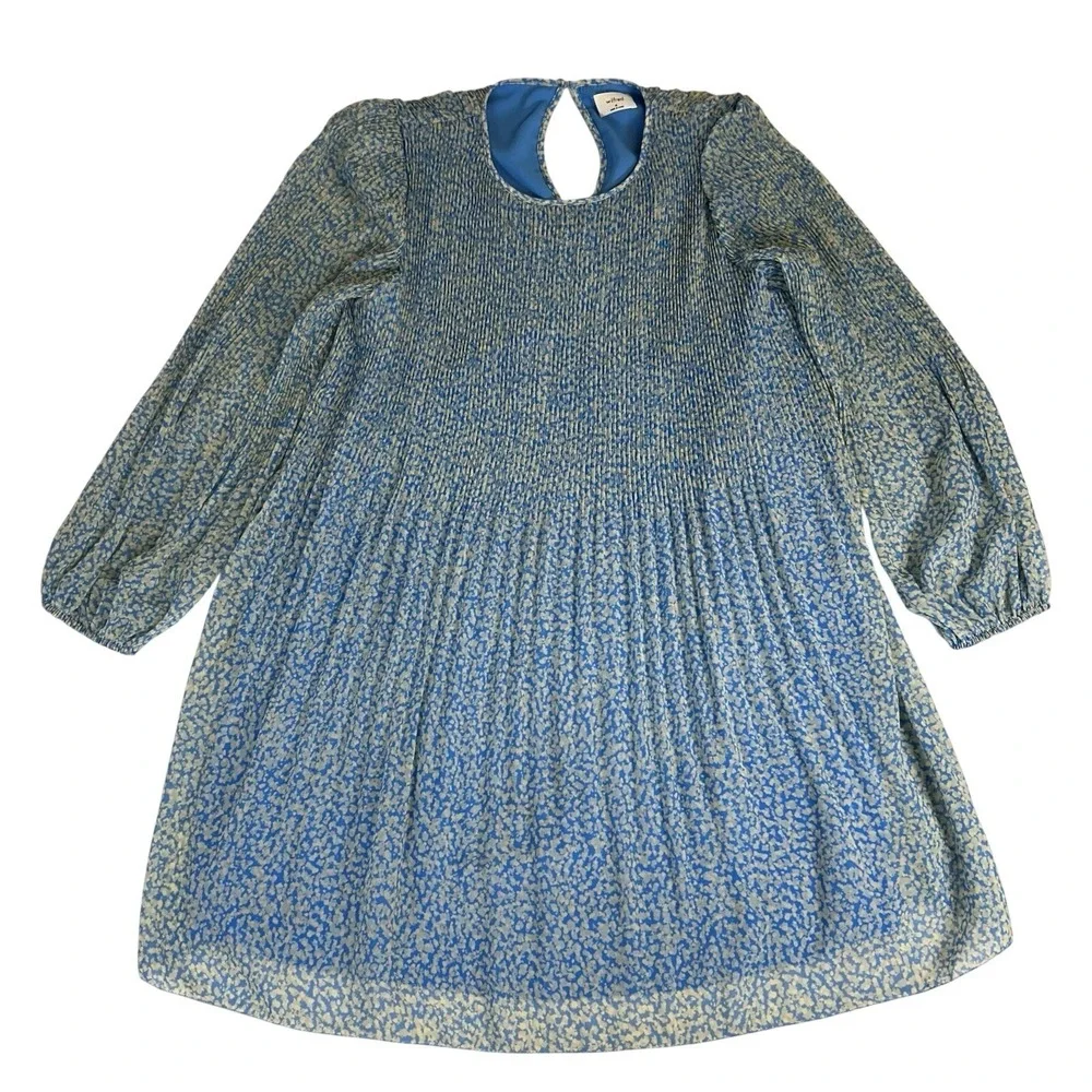 Aritzia Wilfred‎ Floral Daydreamer Mini Dress Accordion Sz M Cottagecore Fairy
